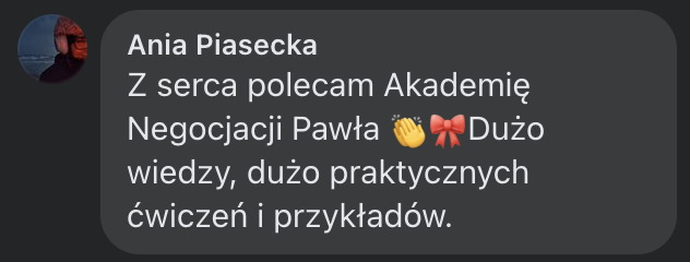Opinia uczestnika szkolenia 2