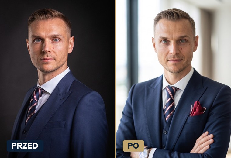 Portret zawodowy - przed i po